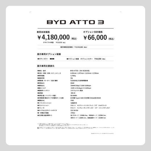 価格改定版 ATTO 3 (縦型)