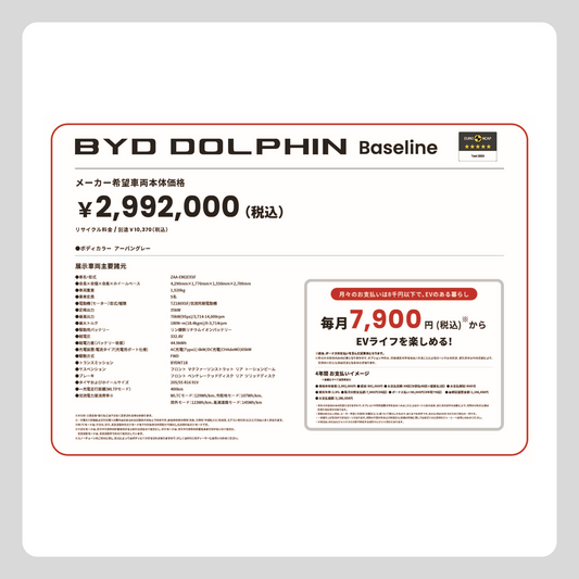 価格改定版 DOLPHIN Baseline (横型)