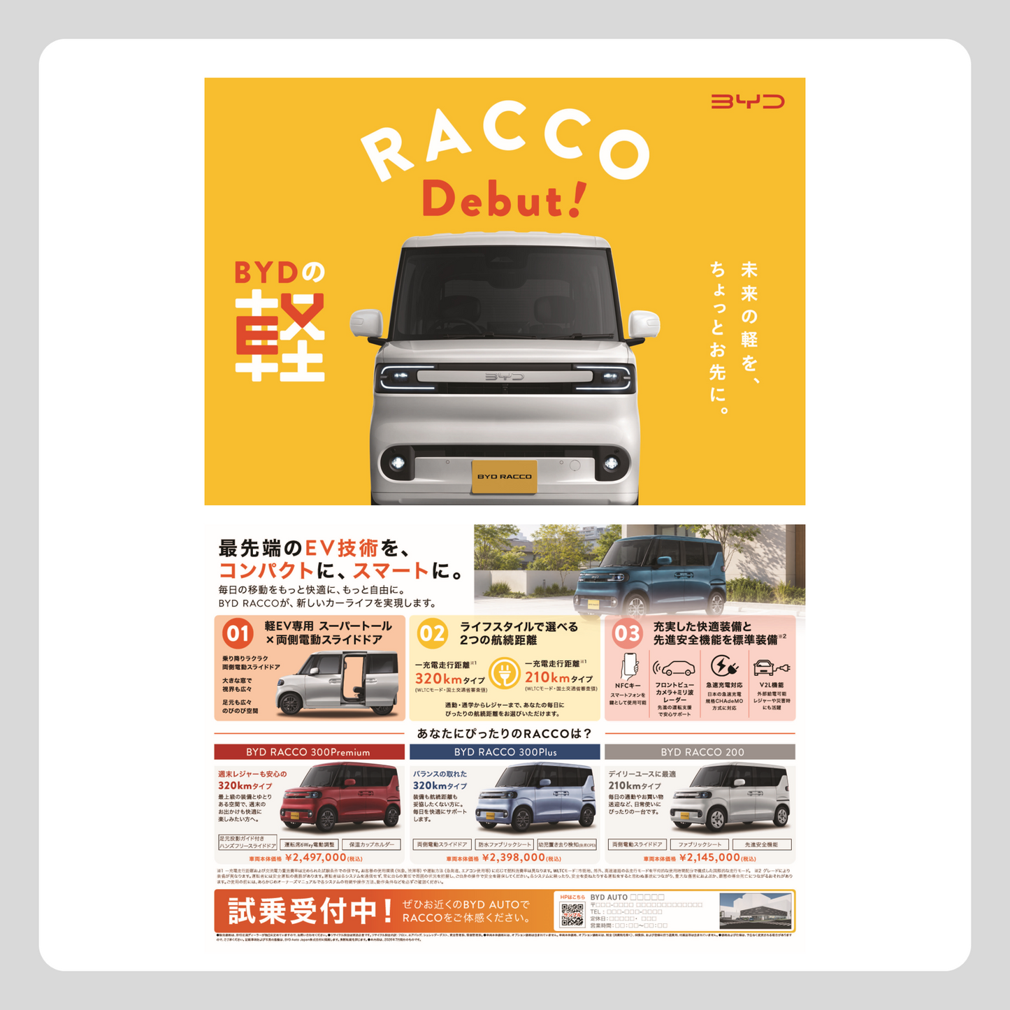 チラシ：RACCO ラインナップ チラシ