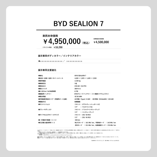 SEALION 7 RWD (縦型)