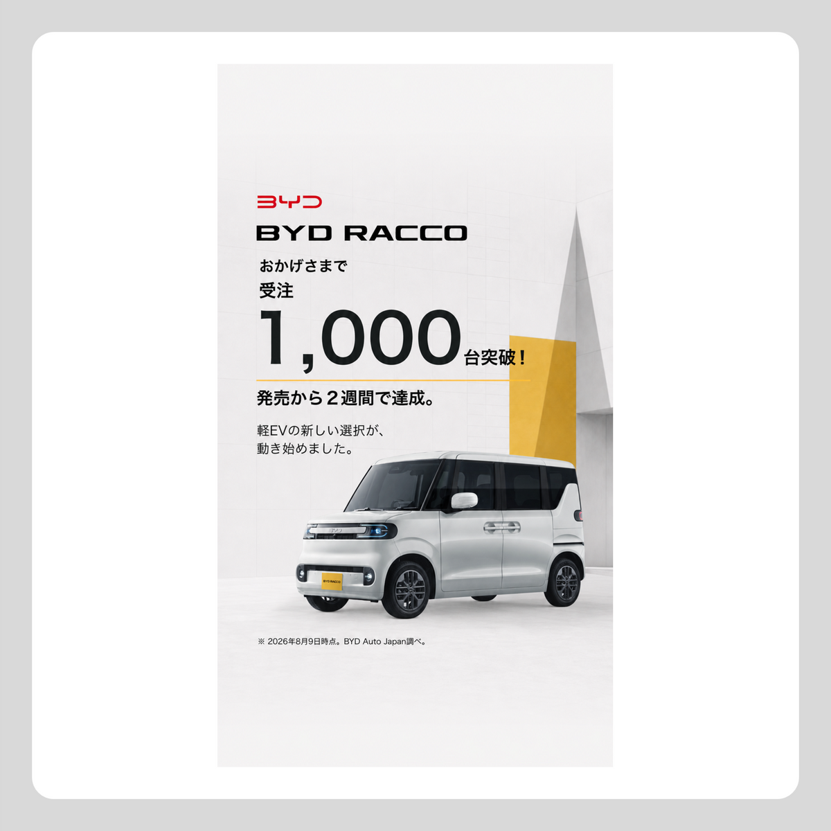 WEB： RACCO 受注1000台突破