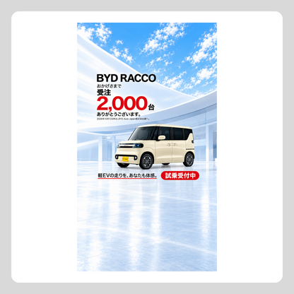 WEB： RACCO 受注2000台記念