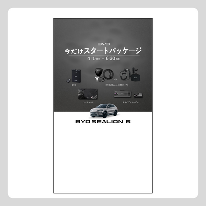WEB： BYD SEALION 6 スタートパッケージ（※施策適用条件あり）