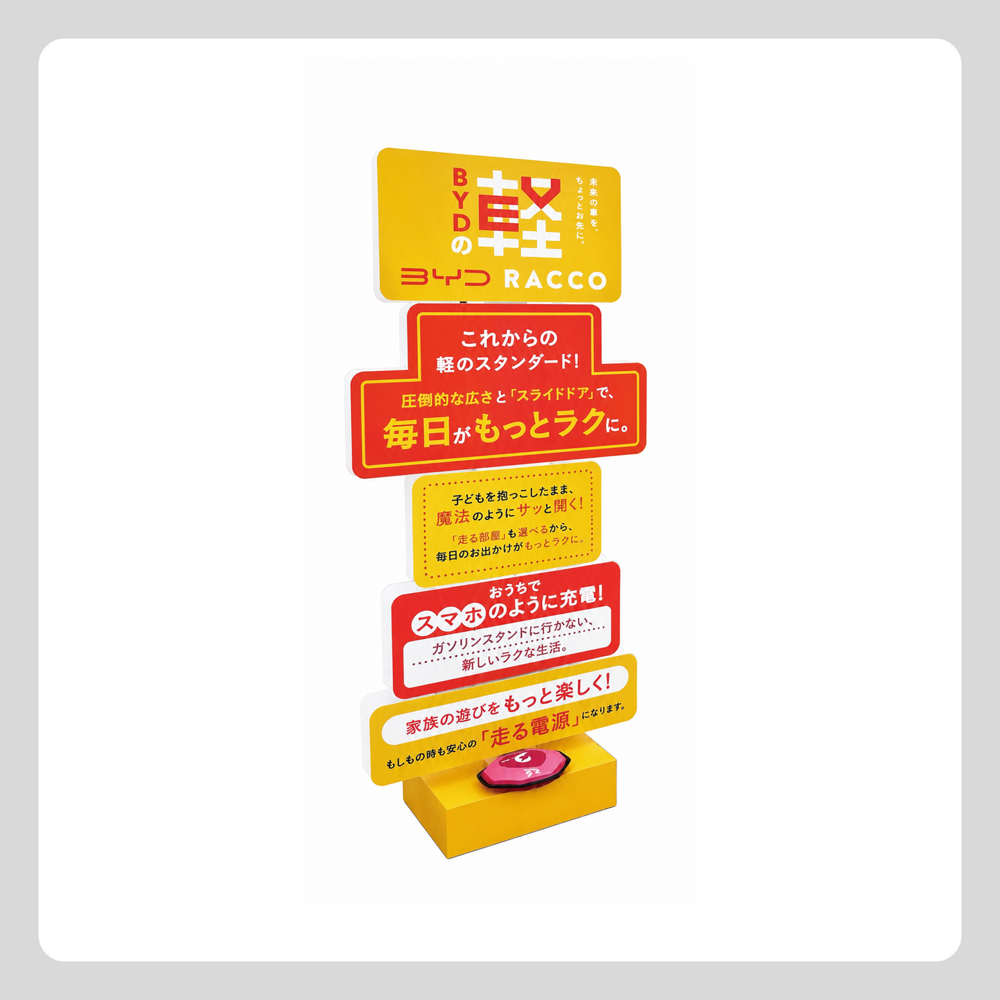 RACCO 立て看板（キャラバン使用品）