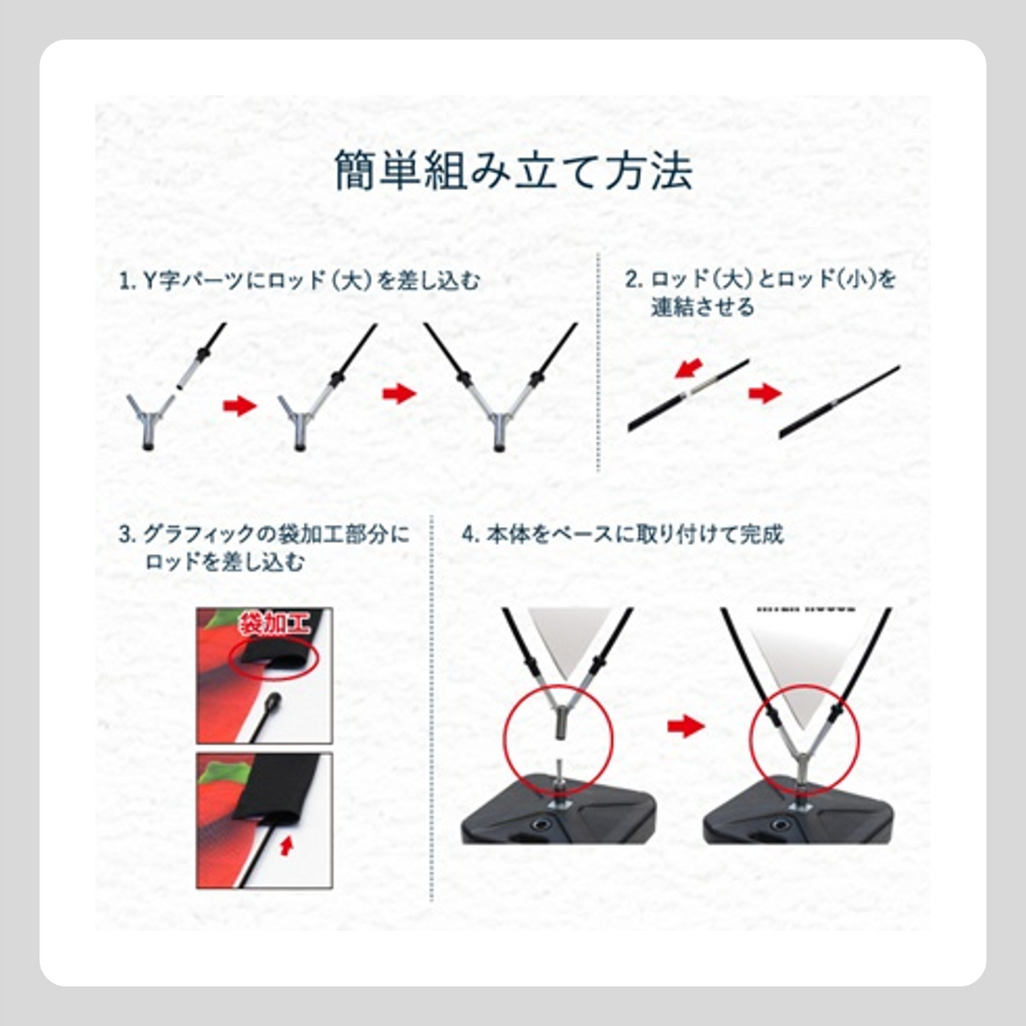 RACCO サーフバナー 注水台付（キャラバン使用品）