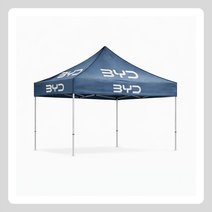 BYD グレー テント  横幕付 (3×3m)