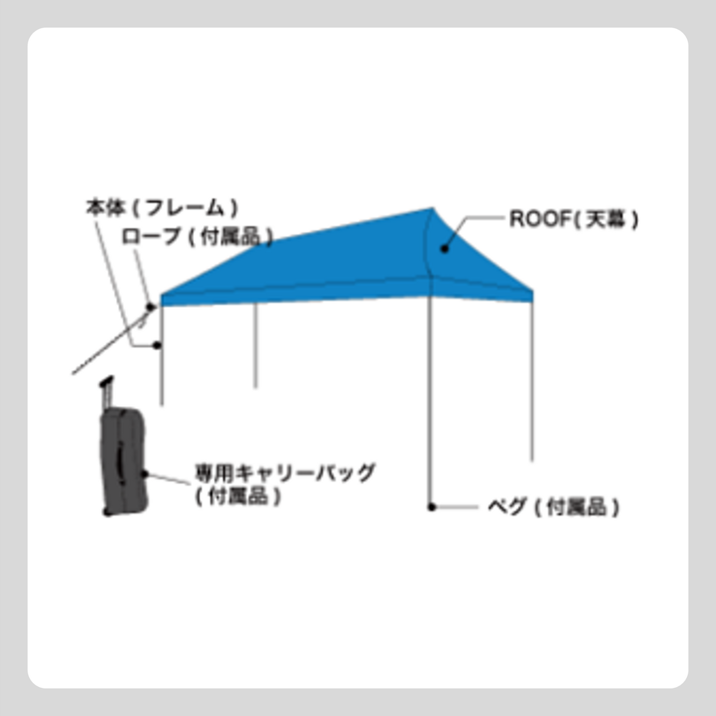 BYD グレー テント (3×3m)